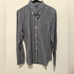 Classic Blue and White Checkered Men's Shirt